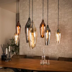 Eettafel lamp druppel gekleurd glas - Santa Cocoon