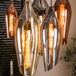 Eettafel lamp druppel gekleurd glas - Santa Cocoon