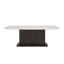 Eettafel marmer en donker hout - Richmond Interiors Mayfield