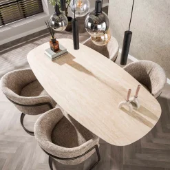 Eettafel met ovale blad - Giani Centro