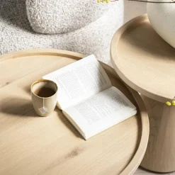 Eiken bijzettafel rond - Eleonora Leia