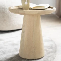Eiken bijzettafel rond - Eleonora Leia