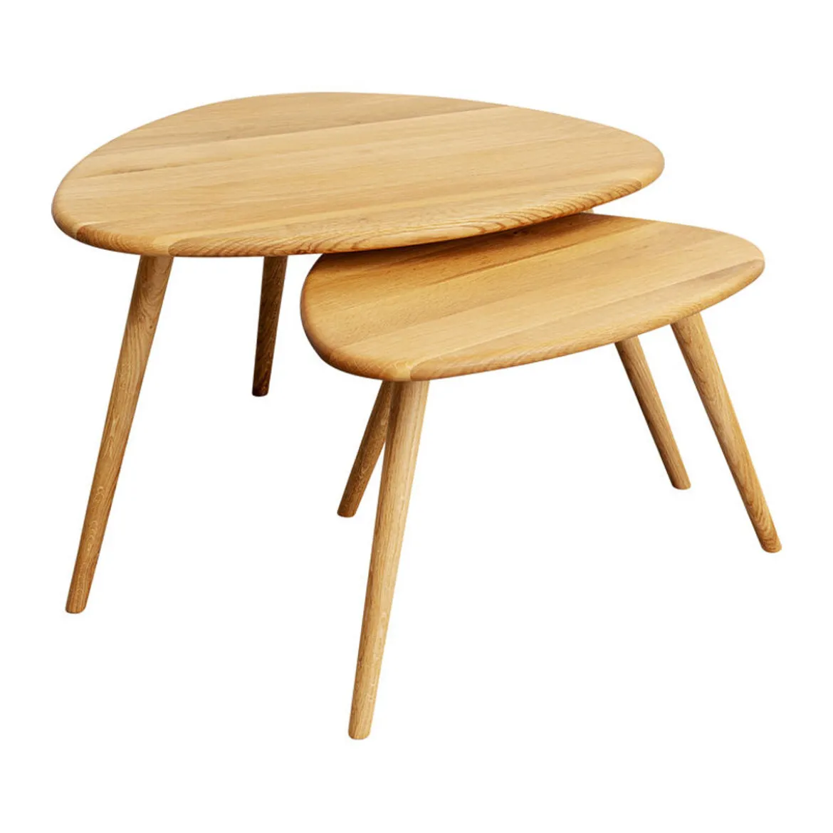 Eiken bijzettafels organisch - Kare Design Vigo