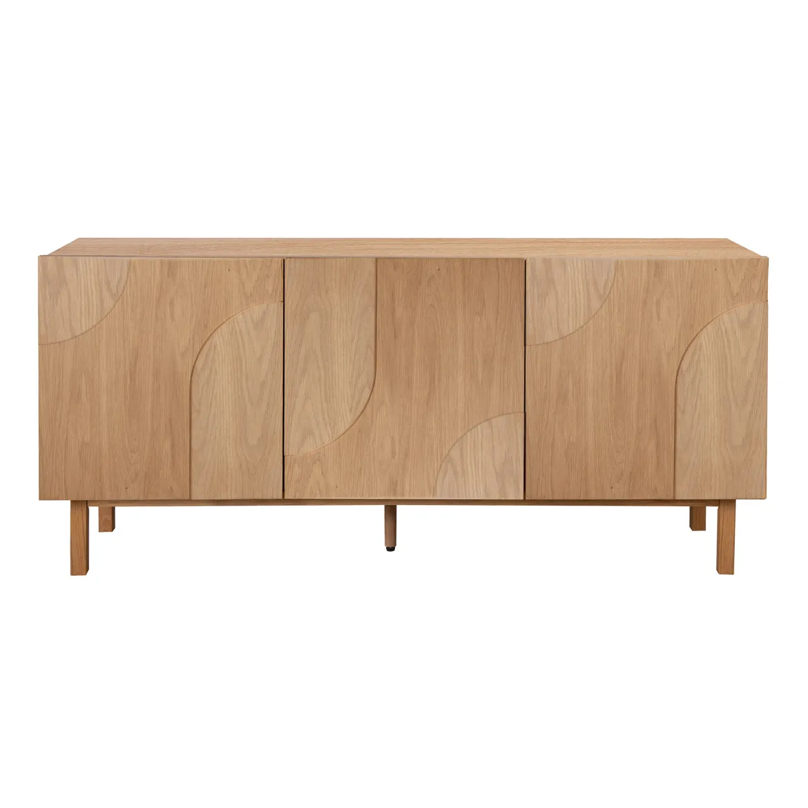 Eiken dressoir met 3D vormen - Bodio Mare