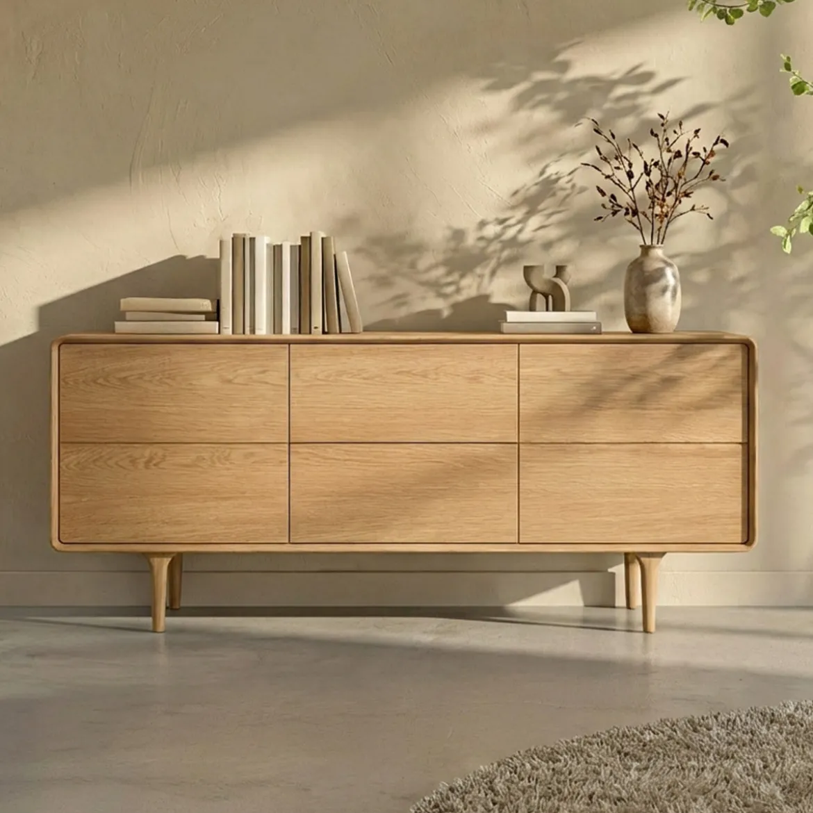 Eiken dressoir met ronde hoeken - Bodio Sara