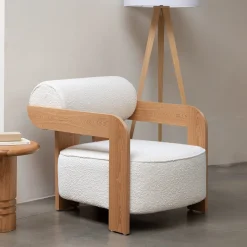 Eiken fauteuil modern design - Zuiver Oolong