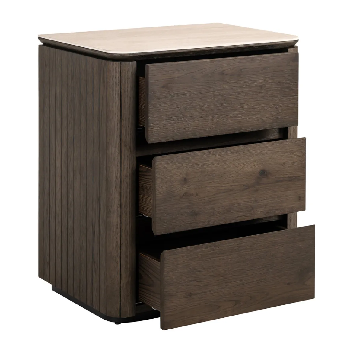 Eiken nachtkastje met travertine - Richmond Interiors Ritz