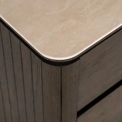 Eiken nachtkastje met travertine - Richmond Interiors Ritz