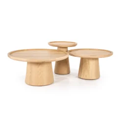 Eiken salontafel rond - Eleonora Leia