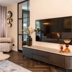 Eiken TV-meubel met travertine - Richmond Interiors Ritz