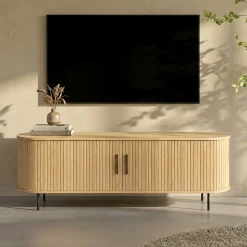 Eiken tv-meubel ovaal 150 cm - Bodio Sway