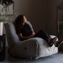 Elektrische relax fauteuil cappuccino - Dutchbone Hamilton Recliner
