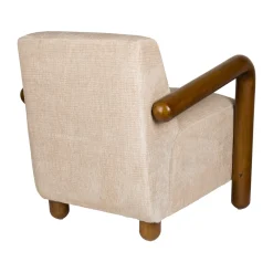 Fauteuil met houten armleuning - Dutchbone Robinson