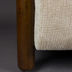 Fauteuil met houten armleuning - Dutchbone Robinson
