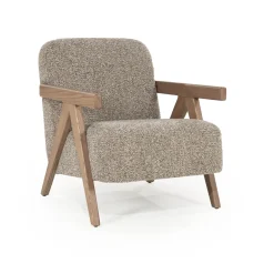 Fauteuil met houten armleuning - Eleonora Francis