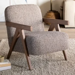 Fauteuil met houten armleuning - Eleonora Francis