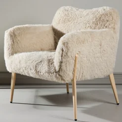 Fauteuil met zacht imitatiebont - Lavis Zenzi
