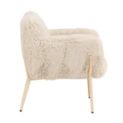 Fauteuil met zacht imitatiebont - Lavis Zenzi