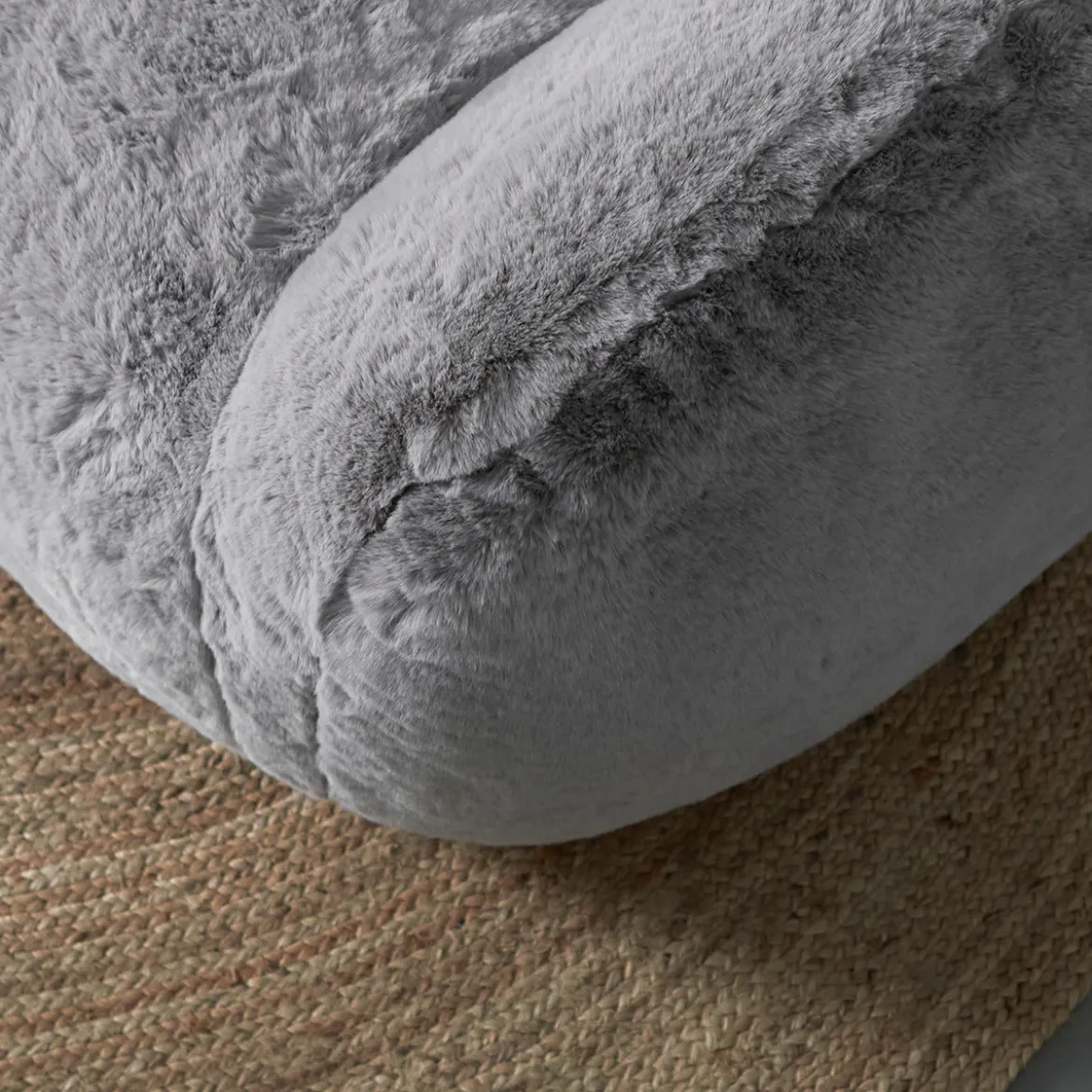 Fauteuil zachte vacht grijs - Bodio Fluff