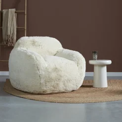 Fluffy fauteuil creme vacht - Bodio Fluff