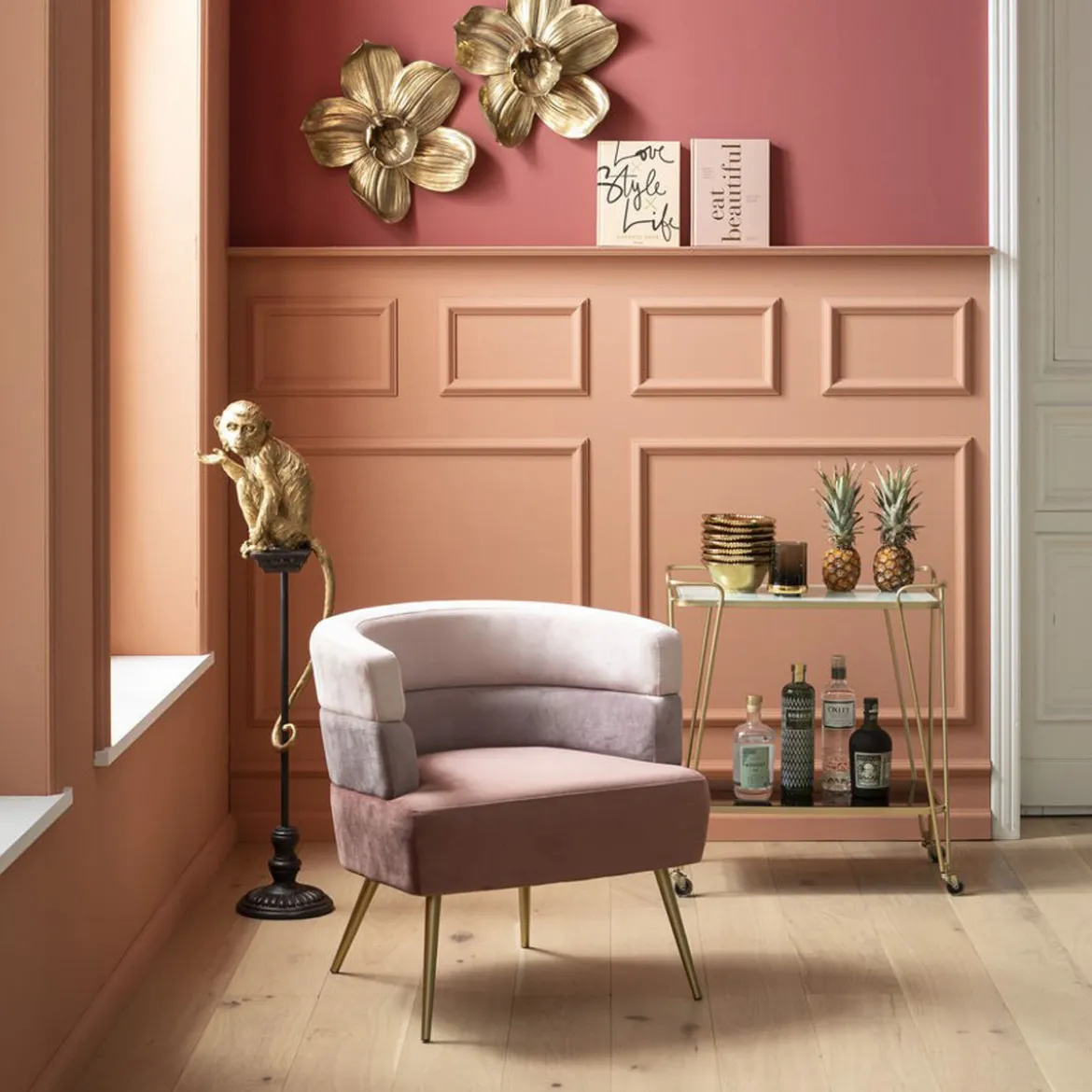 Fluwelen design fauteuil - Kare Design Sandwich