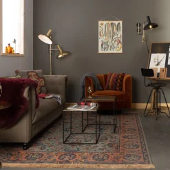 Fluwelen draaifauteuil - Dutchbone Flower
