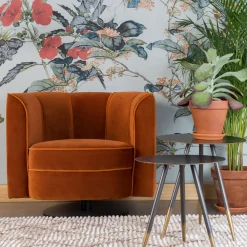Fluwelen draaifauteuil - Dutchbone Flower