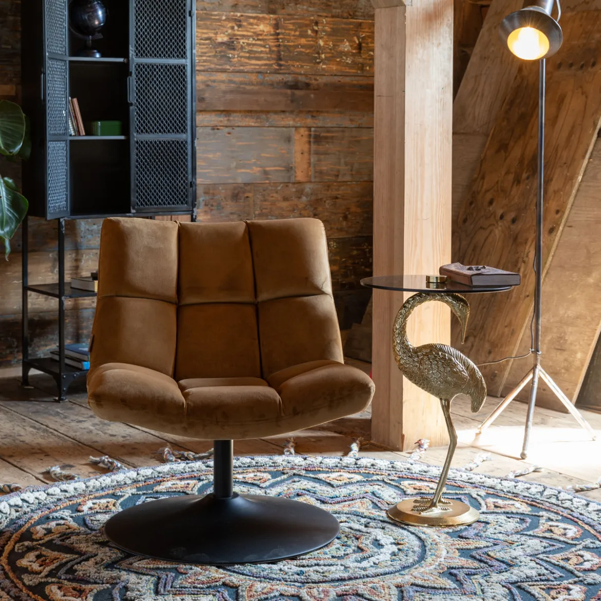Fluwelen draaifauteuil - Dutchbone Bar Velvet