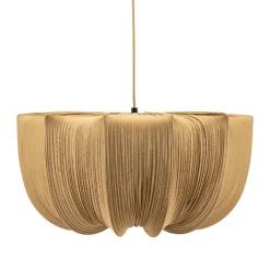 Gedrapeerde stoffen hanglamp beige - By-Boo Nuvia