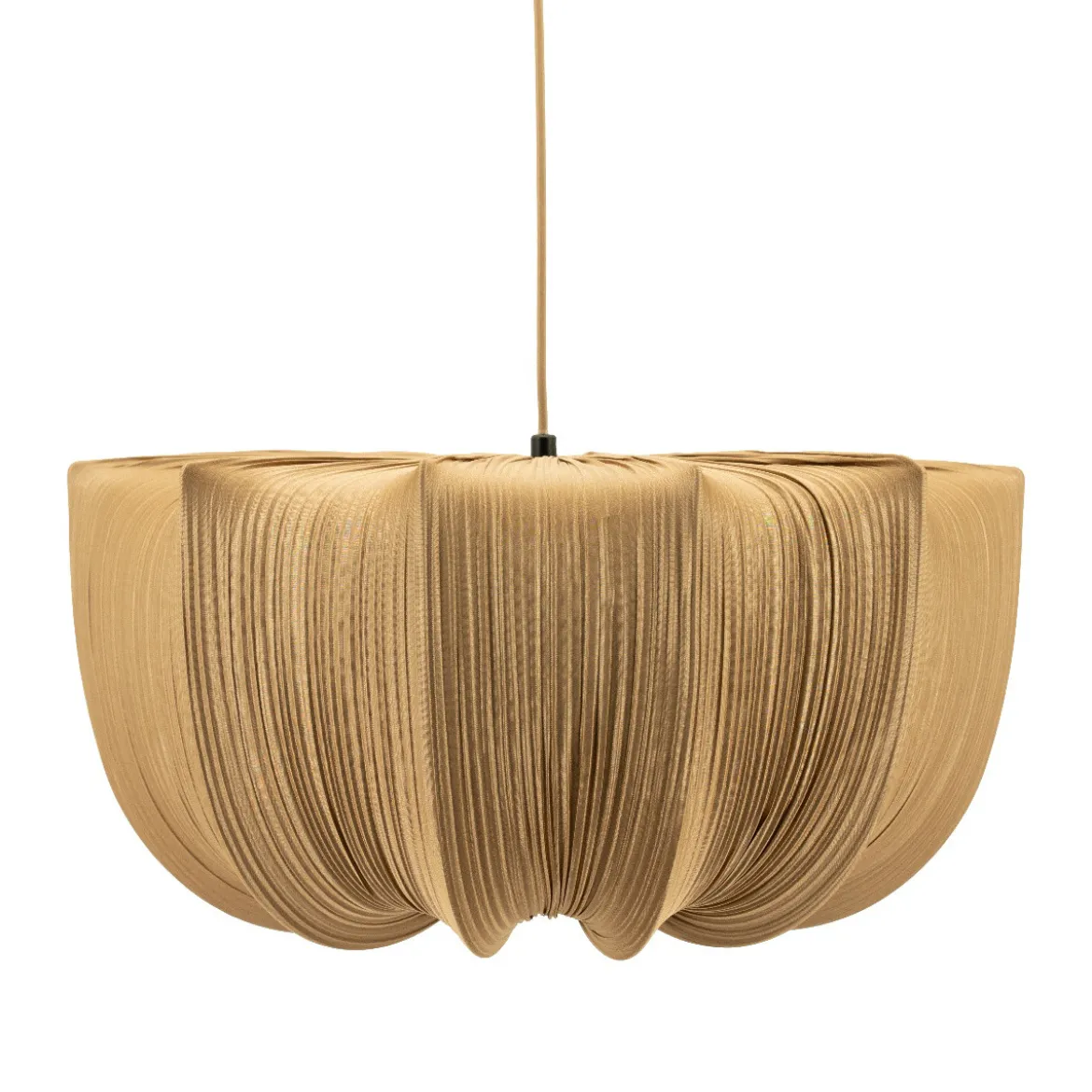 Gedrapeerde stoffen hanglamp beige - By-Boo Nuvia