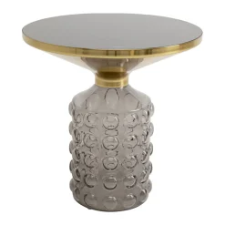 Glazen bijzettafel met relief - Kare Design Lola