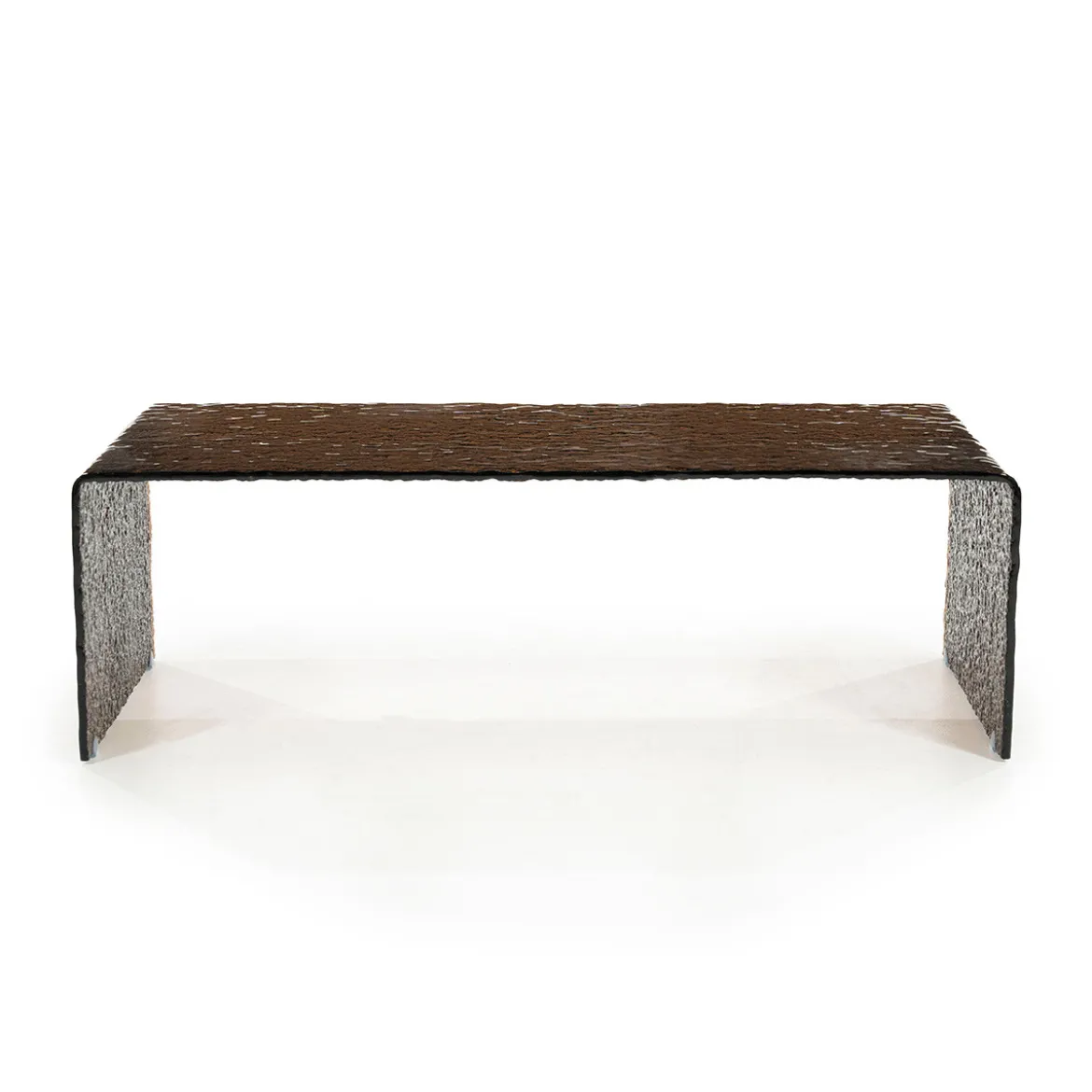 Glazen salontafel retro bruin - By-Boo Ripple