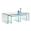 Glazen salontafel set 3-delig - Kare Design Clear Club