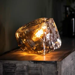 Glazen tafellamp steenvorm - Santa Rock