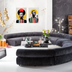 Glazen wanddecoratie geel - Kare Design Muse