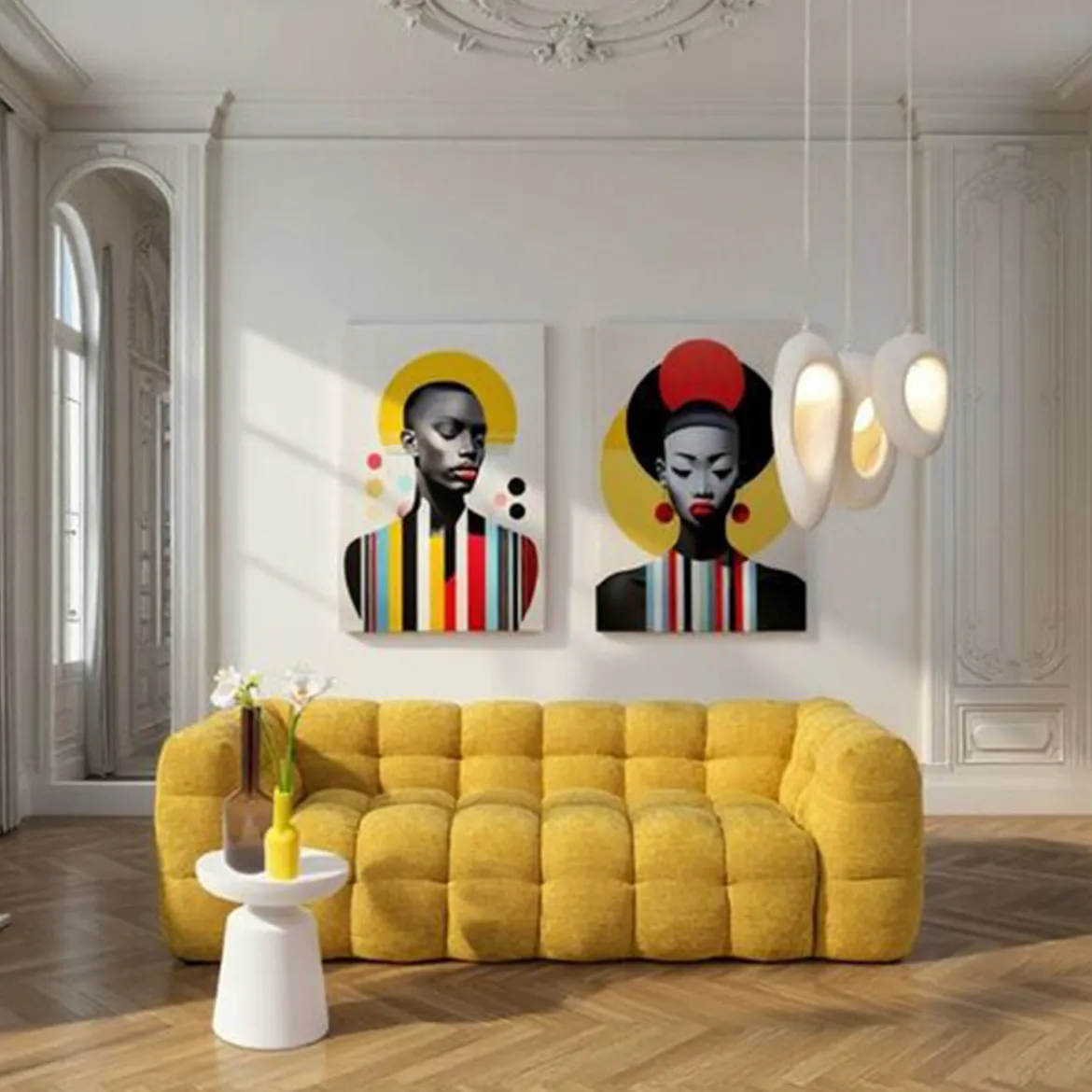 Glazen wanddecoratie rood - Kare Design Muse