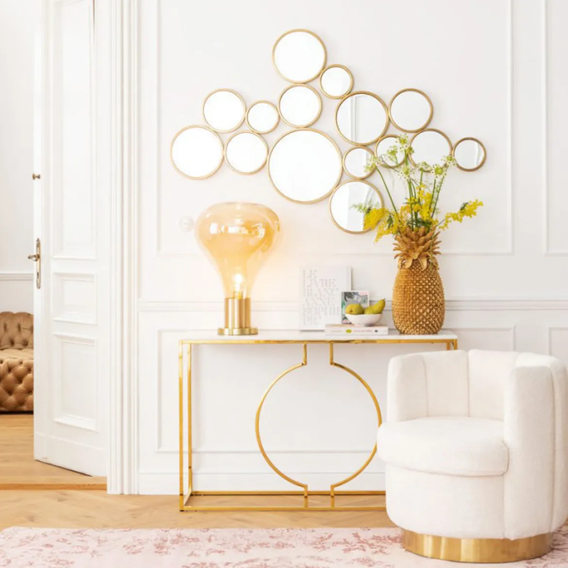 Gouden ananas vaas - Kare Design Pineapple
