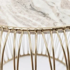 Gouden bijzettafel met marmer - Kare Design Beam Grey