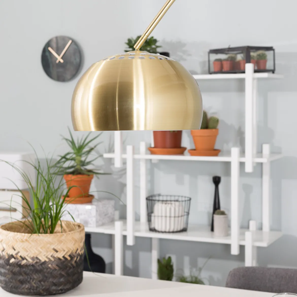 Gouden booglamp modern - Zuiver Metal Bow