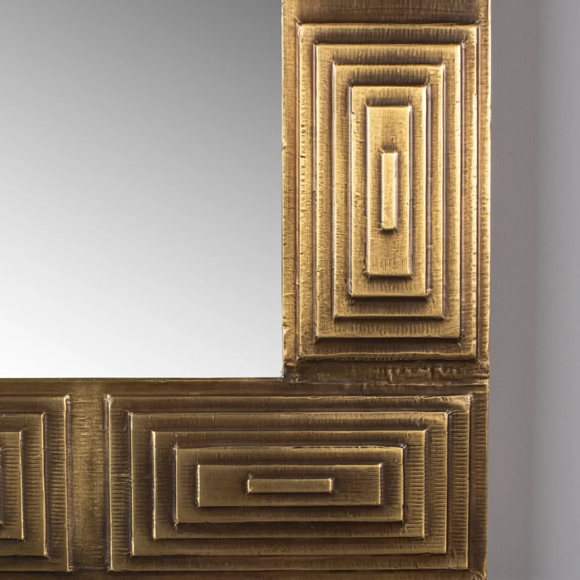Gouden design spiegel - Dutchbone Volan