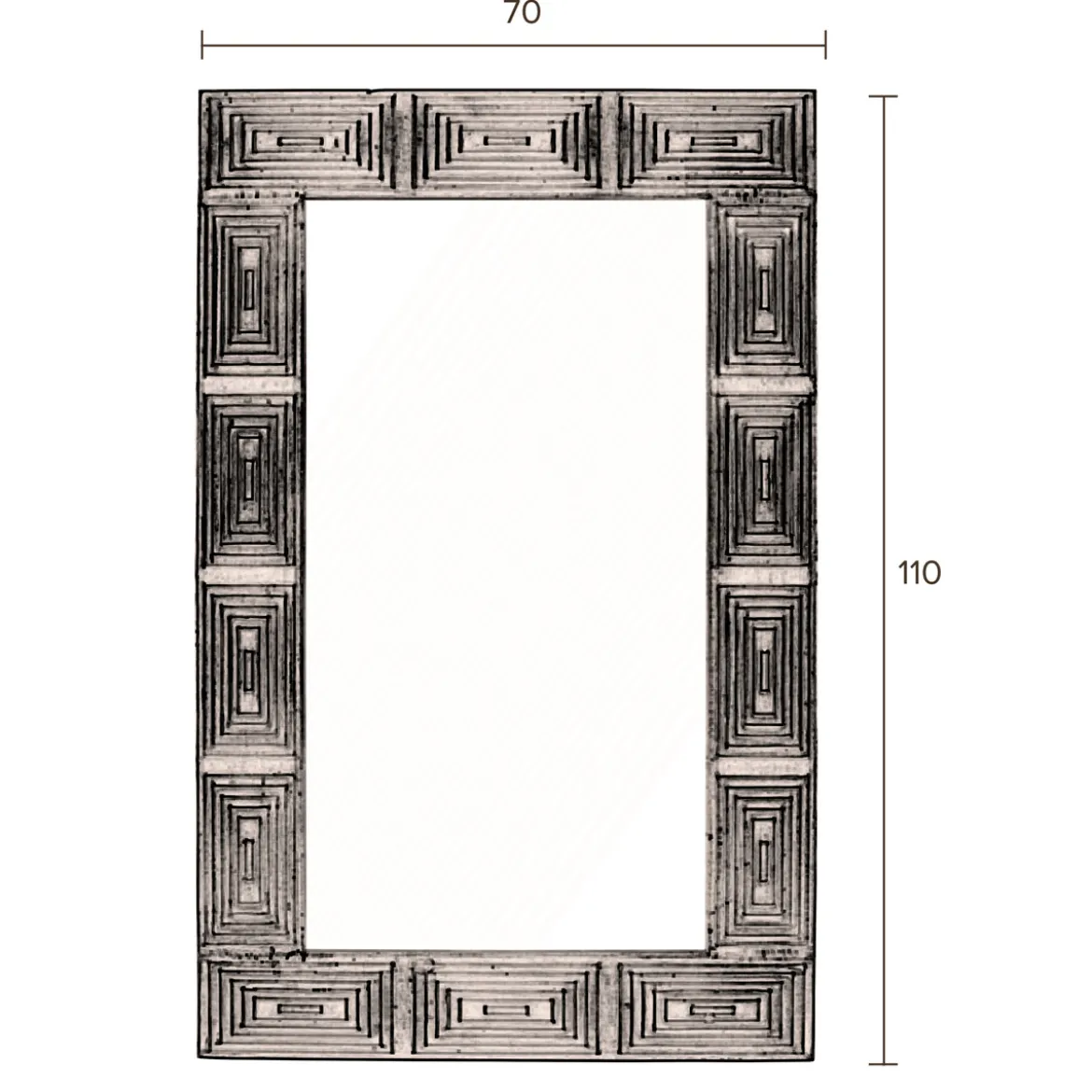 Gouden design spiegel - Dutchbone Volan