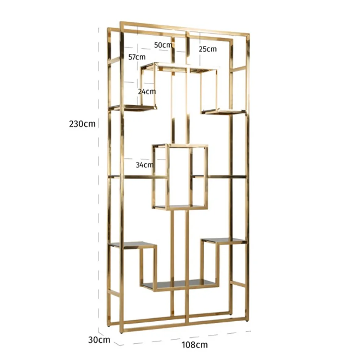 Gouden design stellingkast - Richmond Interiors Magnus