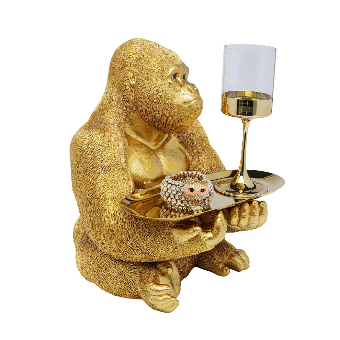 Gouden gorilla met dienblad - Kare Design Gorilla Butler