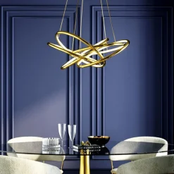 Gouden LED hanglamp met ringen - Kare Design Saturn