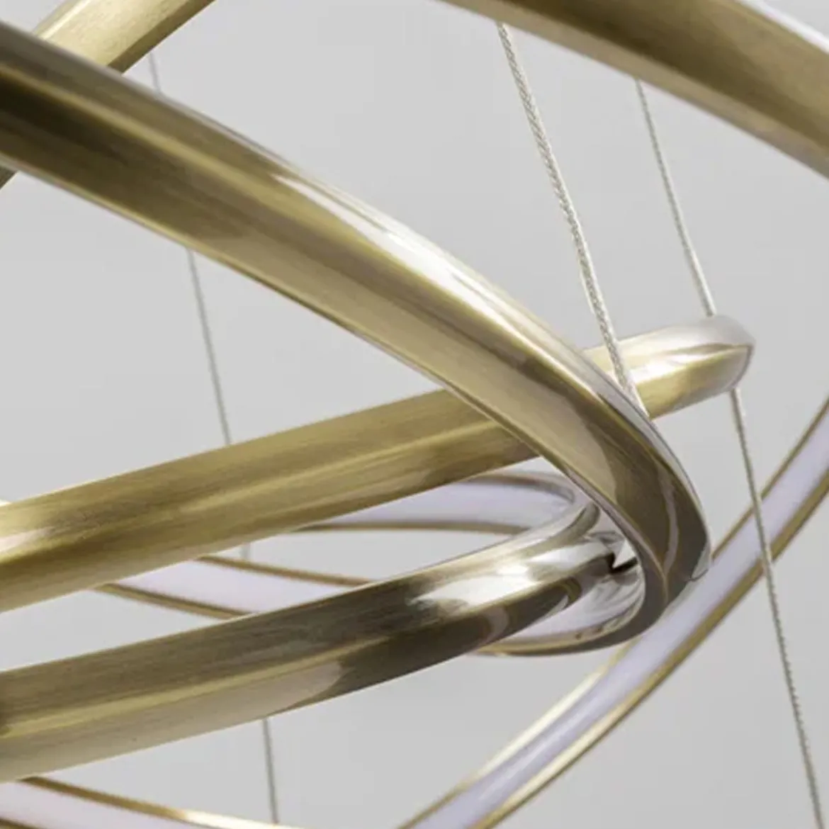 Gouden LED hanglamp met ringen - Kare Design Saturn