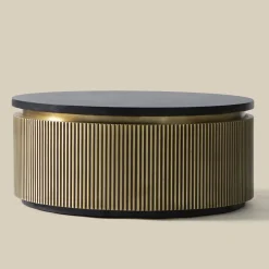 Gouden salontafel rond - Bodio Rush