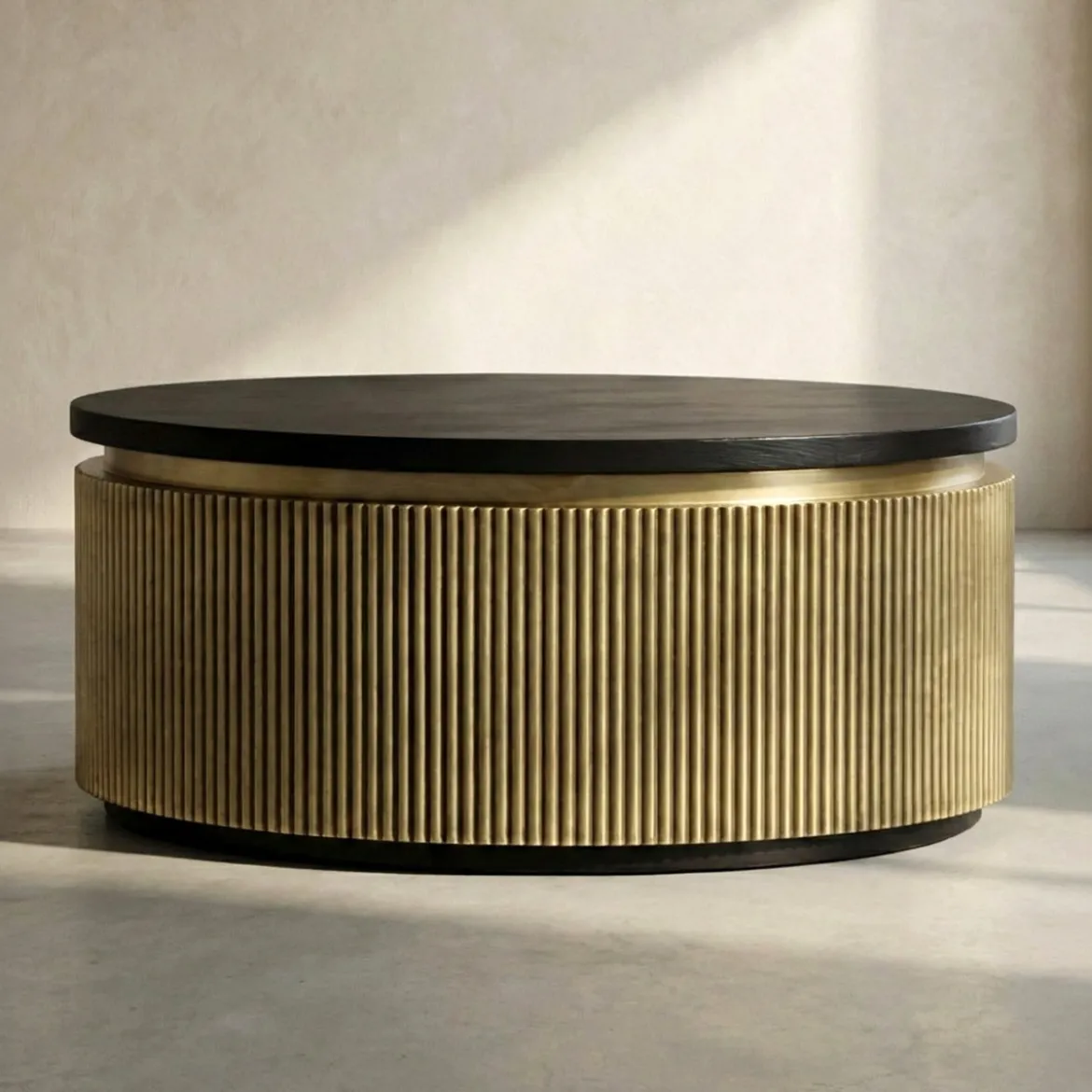 Gouden salontafel rond - Bodio Rush