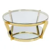Gouden salontafel rond - Kare Design Monocolo Gold