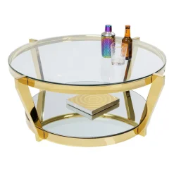 Gouden salontafel rond - Kare Design Monocolo Gold