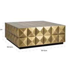 Gouden salontafel vierkant - Richmond Interiors Collada